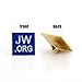 JW.ORG Square Gold Lapel Pin Jehovah Witness - 1