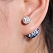 Sexy Sparkles Clay Earrings Double Sided Ear Studs Round Pave Rhinestone with Stoppers