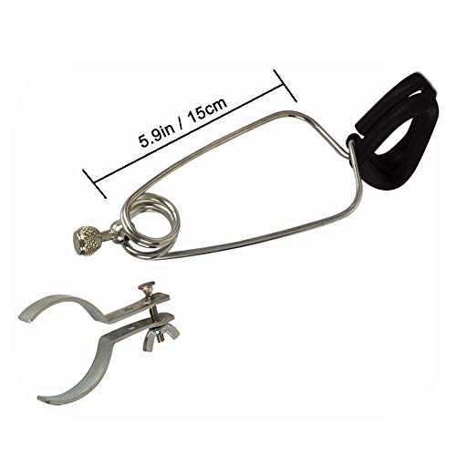 Reptile Dome Lamp Clamp Fixture - 2 Pack Flexible Metal Deep Dome Light Fixture Clamp for Reptile Basking, Reptile Lighting Clip On Kit for UVB UVA Day Night Heat Light Amphibian Habitat Lighting Bulb - Thumbnail 5