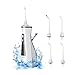 Cordless Water Flosser, NENRENT Rechargeable and Portable Oral Irrigator with 4 Jet Tips, IPX7 Waterproof 4 Modes Water Flossing with Cleanable Water Tank for Home and Travel (Black)