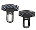 LUJII Universal Vehicle Mounted Carbon Fiber Blue Spun Car Safety Seat Belt Buckle Clip 2Pack,Suitable for Most European and American Cars