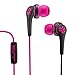 JLab Audio Core Hi-Fi Noise Isolating earbuds with Mic and Cush Fin Technology, Guaranteed Perfect Fit, GUARANTEED FOR LIFE - Pink/Black