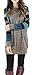 PinupArt Women's Color Block Long Sleeve Sweatshirt Cotton Jersey Tunic Tops Blue L US8-10