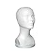 Bestpriceam Mannequin Female Foam Long Neck Head Model Hair Hat Wig Glasses Stand Display (White 1)