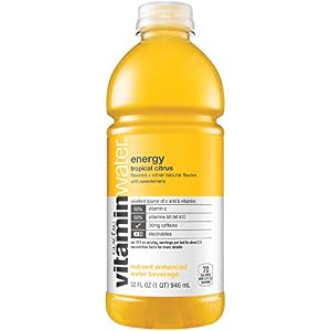 Image of vitaminwater energy electrolyte enhanced water w/ vitamins, tropical citrus drink, 32 fl oz