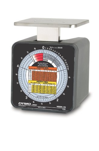 Dymo by Pelouze K5 5-lb.Capacity Radial Dial Mechanical Package Scale, 4-1/2 x 4 Platform