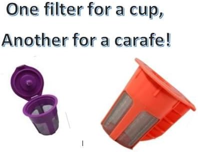 ValueCafe Brand Deluxe ValueCafe Pack for Keurig 2.0! Carafe + Single-cup filter Fits K200/K250, K300/K350, K400/K450/K460, K500/K550/K560