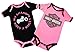 Harley-Davidson Baby Girls' Grandpa Rides A Harley Creeper 2-Pack 1103054 (3/6M)