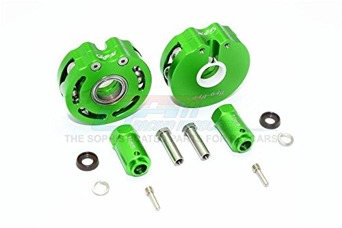 Traxxas TRX-4 Trail Defender Crawler Upgrade Parts Aluminum Pendulum Wheel Knuckle Axle Weight + 21mm Hex Adapter - 1Pr Set Green