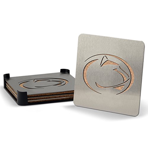 NCAA Penn State Nittany Lions Boasters, Heavy Duty Stainless Steel Coasters, Set of 4