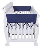 Trend Lab CribWrap Wide 2 Short Fleece Rail Covers, Navy