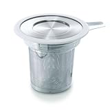 FORLIFE  Brew-in-Mug Extra-Fine Tea Infuser with Lid, White