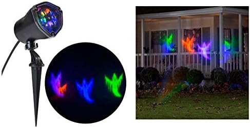 Halloween Multi Color Whirl-a-Motion-Ghost Projection Stake Light for Halloween, Parties!