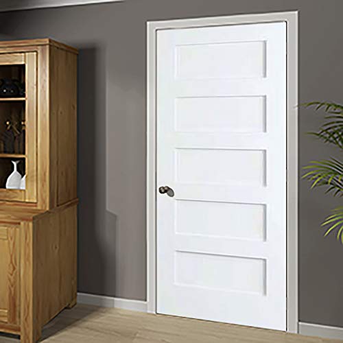 Snavely International 5-Panel Door, White Primed Shaker