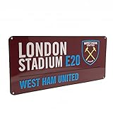 Official Licensed West Ham United F.C - Metal Street Sign (CL)