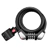 ACECYCLE 4-cijferig veiligheidskabelslot, resetbaar wachtwoord, mountainbike-racefiets-motorslot, 11,95 mm dikke…