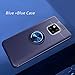 Newseego Compatible with Huawei Mate 20 Pro Case,360 Degree Adjustable Ring Stand, Frosting Thin Soft Shockproof Protective and Ring Holder Metal Kickstand Fit Car Mount Cover-Blue+Blue