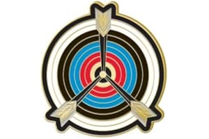 Crown Awards Archery Target Pin - 1.25" Archery Bullseye Enamel Lapel Pins