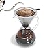 Coffee Gator Pour Over Coffee Maker - 27oz High Heat Borosilicate Glass with Reusable Stainless Steel Filter, Drip Coffee Brewer Dripper Set Carafe, 800ml Clear