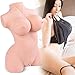 Japanese Life-Sized Adult Toy Women Torso Sex Doll for Men Male Masturbator Pussy Ass with Skeleton-3D Lifelike Sex Toys with Vagina and Anal TPE Doll Silicone Doll for Male with D-Cup Breast Play Fun