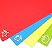 Zulay Kitchen Plastic Cutting Boards for Kitchen - Quality Thin Cutting Mat Set 4 Color - Flexible & Perfect for Chopping Meats, Vegetables, Beef, Fish, Chicken - Food Icons - Extra Large