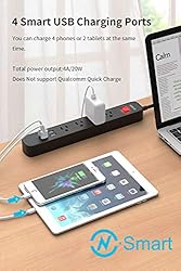 Power Strip Surge Protector 15 ft Cord, NTONPOWER