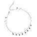 Manerson Lucky Star Choker Necklace Pendant Disc Chain Statement Necklace for Women Girls (Silver)