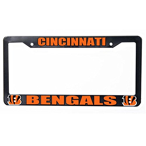 Cincinnati Bengals Black Plastic License Plate Frame