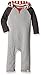 Burt's Bees Baby Baby Boy's Romper Jumpsuit, 100% Organic Cotton One-Piece Coverall, Heather Grey Mountains Raglan, 12 Months