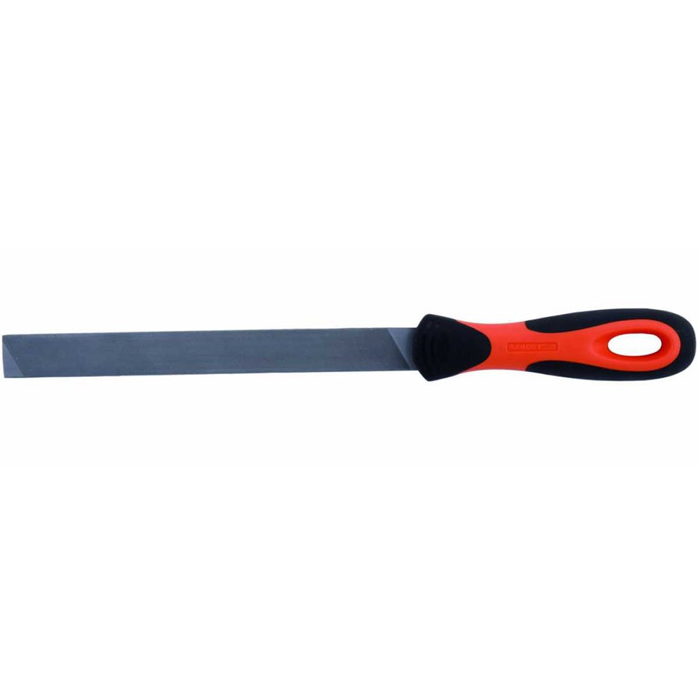 Bahco 4-144-08-2-2 "Ergo" Cut 2 Mill Saw Flat File with Handle, Grey/Black/Orange, 200 x 20 x 2.5 mm
