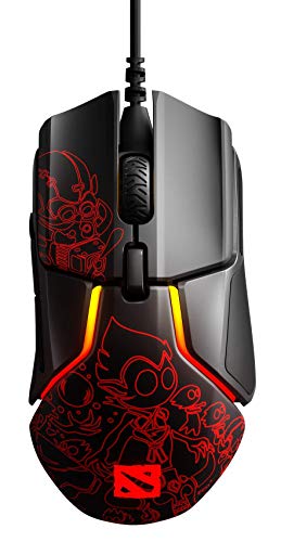 SteelSeries Rival 600 Gaming Mouse – 12, 000 CPI TrueMove3+ Dual Optical Sensor – 0.5 Lift-Off Distance – Weight System – Dota 2 Design PC