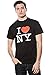 MENS I LOVE NY SHORT SLEEVE T-SHIRT BLACK (Large)