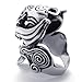 KONOV Gothic Casted Skull Stainless Steel Biker Mens Ring Black, Size 13