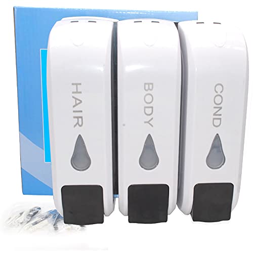 Soap Dispenser, Wall Mounted Shampoo Soap Shower Dispenser Triple Wall