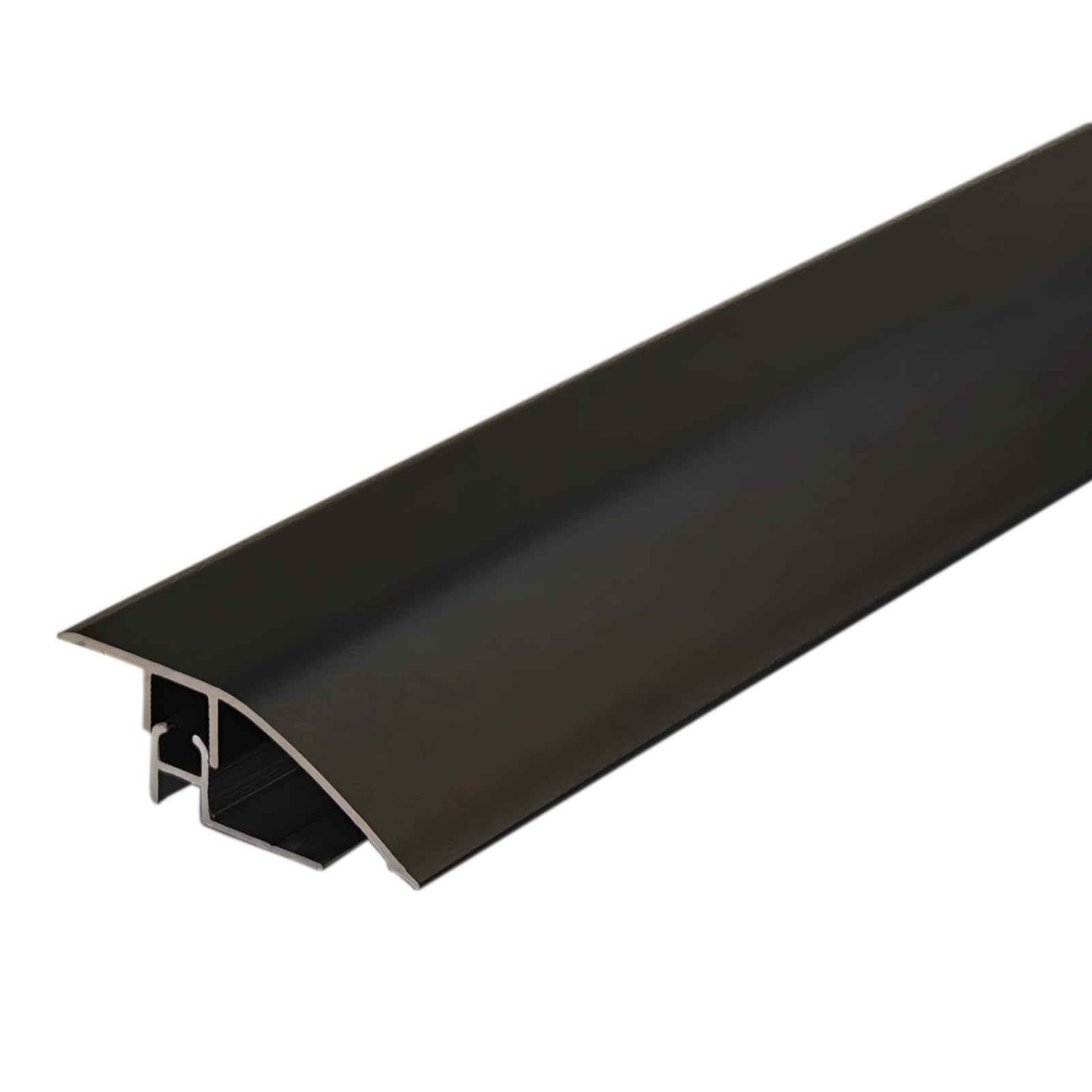 ZZLQIAN Aluminum Floor Transition Strip with Base, Door Bar,Floor Bar, Threshold Ramp, Suitable for Doorways Tile Vinyl Floor Laminate Planks, Bridge the Height Between 6-12mm (Black, 900 × 43mm)