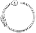 Forbidden Body Jewelry 20g Sterling Silver Bali Style Nose Hoop