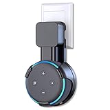 Bovon Outlet Wall Mount Hanger Holder Stand for Dot 3rd Generation & Mi AI, Best Space-Saving Dot Accessories with Cord Management for Smart Home Speaker Without Mess Wires or Screws (Black)