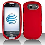 Premium - Pantech P2020/Ease Rubber Red Cover - Faceplate - Case - Snap On - Perfect Fit Guaranteed