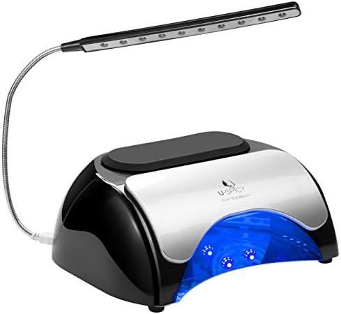 USpicy 48W LED UV Nail Dryer Nail Lamp for Gel Polishes with Automatic Sensor, Pull-down Cover, USB Light (Double press the 120s timer button to turn on the USB Light) and Three Timer Settings (Certified Refurbished)