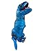 Adult Inflatable T-rex Costume Dinosaur Halloween Suit Cosplay Fantasy Costumes Blue with Backpack & USB Cable