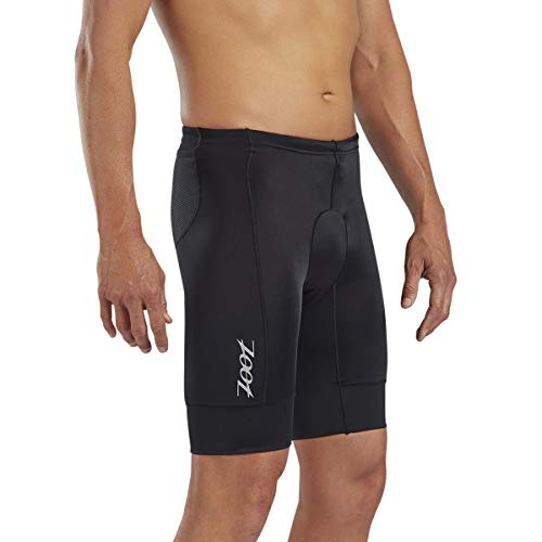 Zoot Core Mens 9-Inch Tri Shorts - Performance Triathlon Shorts with Endura Fabric and Hip Holster Pockets (Black, X Large)