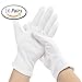 16 Pairs White Cotton Gloves for Coin Jewelry Silver Inspection, 8.6