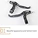 Wake Bike Brake Levers 1 Pair Aluminum Alloy Bicycle 4 Finger Brake Handles Kit 2.2CM for MTB Mountain Road Bikes Blackthumb 3