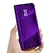 9-evei Samsung Galaxy S9 Mirror Case Metal Flip Stand Phone Cover Full Protective Case for Samsung Galaxy S9 (Samsung Galaxy S9 Plus, Purple)