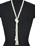 Emust Women's Art Deco Gatsby Inspired Flapper Pearl Beads Necklace