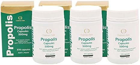 Amazon Chalmers Dale チャルマーズ デール プロポリス カプセル500mg 370粒 ｘ3個セット 海外直送 Chalmers Dale プロポリス