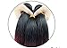 Wigsforyou@Straight 1B Burg 100% Human Hair 18-28inch Brazilian Human Hair Extensions 2 Tone Ombre Weaves 50g/set