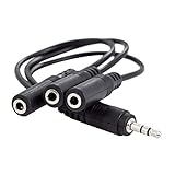 Ancable 3.5mm (1/8") TRS 1 Male to 3 Female 3-Way Stereo Splitter Audio Cable