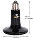 MOTINA Reptile Heat Lamp 100W 110V Ceramic Infrared Heat Emitter for Pet Coop Reptile Turtle Brooder Heater Bulb（Black）