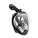 SMACO Full Face Snorkel Mask with UV Protection Anti-Fog Anti-Leak Snorkeling Mask with Detachable Camera Mount 180° Panoramic View Swimming Mask for Adults and Youth.